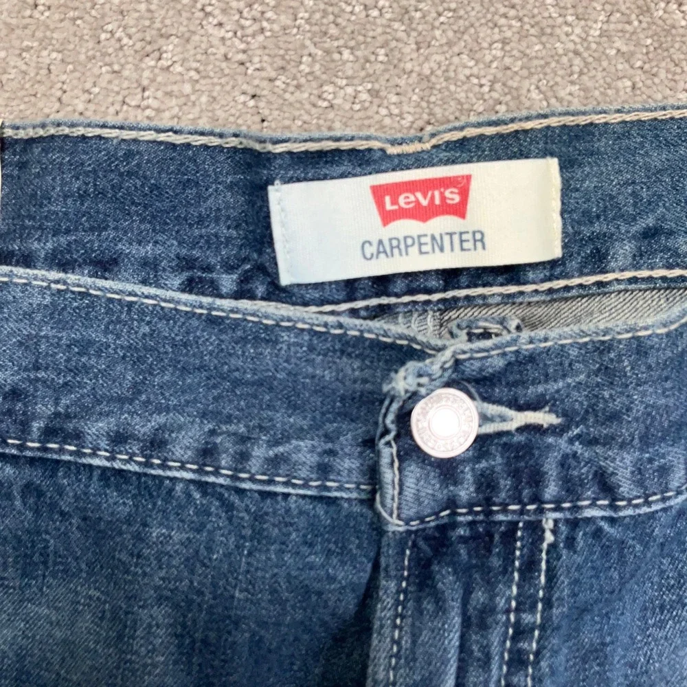Levis Carpenter Shorts Mens 40 Blue Denim Utility Workwear Relaxed Fit NWT